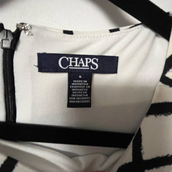 Chaps Dress size 4 Black and white - Picture 3 of 6